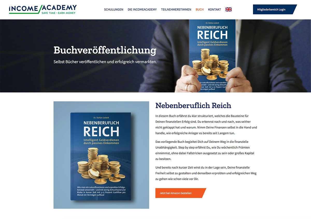incomeacademy-Buchveröffentlichung
