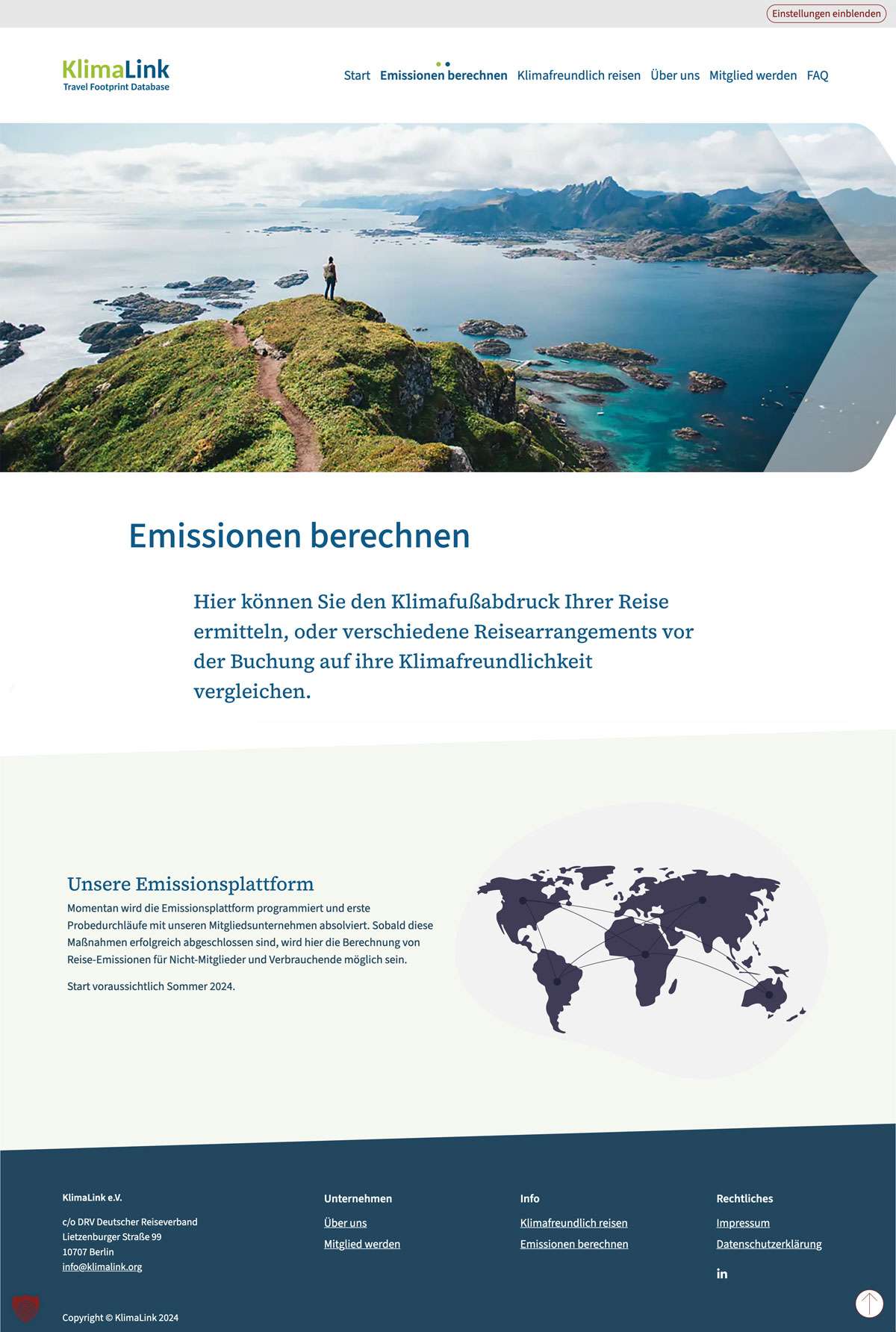 klimalink.org Emissionen berechnen