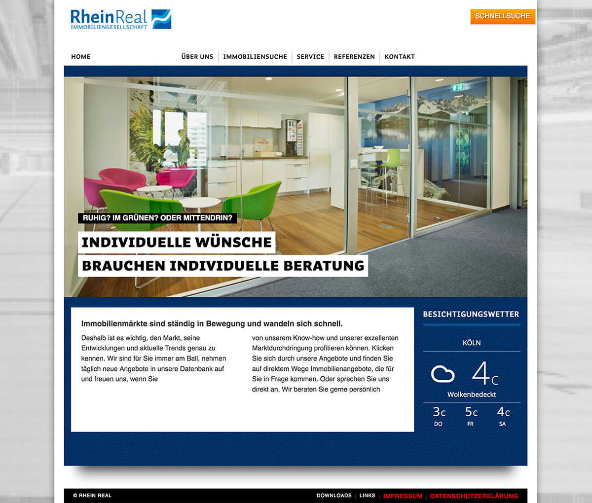 Website Ansicht rheinreal.de